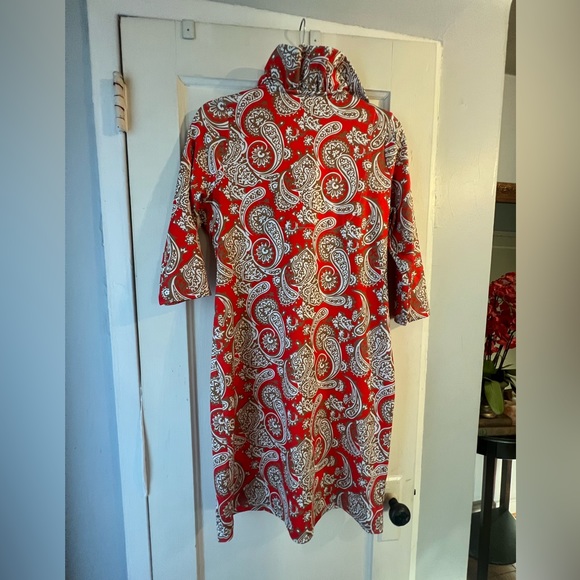 Gretchen Scott Designs Red and White Long Sleeve Dress - Picture 7 of 9